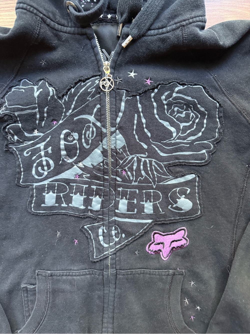 Vintage Women’s Fox Racing Zip-Up Hoodie - Picture 2 of 8